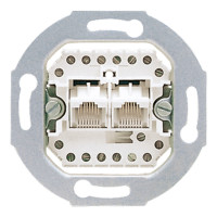 Механизм розетки RJ45 Cat.3 Jung Jung Механизмы, скрытый монтаж, оранжевый, UAE8-8UPO