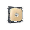 MO613050 Комплект механизма TV розетки SAT 5-2400MHz 3.5dB OMEGA Шампань QUANT OP6130, VM215 AMBRELLA VOLT