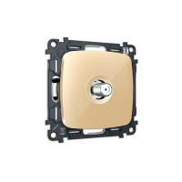 MO613050 Комплект механизма TV розетки SAT 5-2400MHz 3.5dB OMEGA Шампань QUANT OP6130, VM215 AMBRELLA VOLT