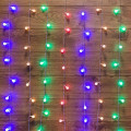Гирлянда светодиодная Светодиодный Дождь 1.5х1.5м 144LED мультиколор 12Вт 230В IP20 с насадками шарики свечение с динамикой провод прозр. Neon-Night 235-049