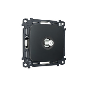 MO913050 Комплект механизма TV розетки SAT 5-2400MHz 3.5dB OMEGA Графит Мягкое касание QUANT (OP9130, VM215) AMBRELLA VOLT