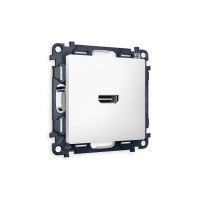 MA134010 Комплект механизма розетки HDMI 2.0 ALFA Белый матовый 40V500mA 2.0GHz 5-18Gbits QUANT AP1340, VM222 AMBRELLA VOLT