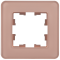 BRITE Рамка 1-местная РУ-1-2-Бр стекло дымчатый RE IEK