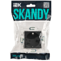 SKANDY Розетка с заземлением с защитными шторками 16А SK-R04G графит IEK