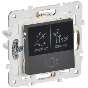SKANDY Кнопка звонка с индикацией для отелей 10А SK-V17G графит IEK