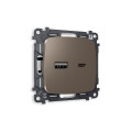 MO641010 Комплект механизма розетки OMEGA Темная бронза матовый 2USB AC 20W быстрая зарядка QUANT OP6410, VM177 AMBRELLA VOLT