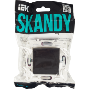 SKANDY Выключатель 1-клавишный перекрестный 10А SK-V03Bl черный IEK
