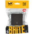 BRITE Выключатель 1-клавишный проходной с индикацией 10А ВС10-1-7-БрТБ темная бронза IEK