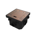 MultiDesk Лючок на 2 модуля IP44 с монтажной коробкой для бетонных полов МЕДЬ, тип MDK20 MDK20202CC