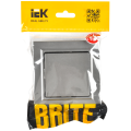 BRITE Выключатель 1-клавишный 10А в сборе ВСР10-1-0-БрС сталь IEK