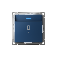 ATLASDESIGN ВЫКЛЮЧАТЕЛЬ карточный с подсветкой, 10А, без задержки отключения, механизм, АКВАМАРИН ATN001114