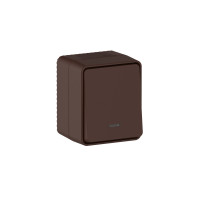 ATLASDESIGN PROFI IP54 О/У 1-клавишный ВЫКЛЮЧАТЕЛЬ с подсветкой, сх.1а, 10АХ, КОРИЧНЕВЫЙ ATN546013