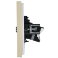 FORTE&PIANO Розетка двойная TV+RJ45 кат.5E FP436 ваниль IEK