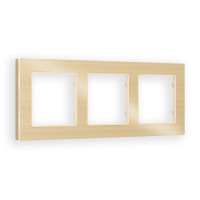 AF550303 Рамка ALFA Platos Шампань Металл шлифованный 3-ая AMBRELLA VOLT