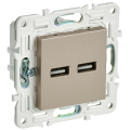 SKANDY Розетка USB A+A 3,1А SK-R15Sh шампань IEK