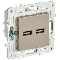 SKANDY Розетка USB A+A 3,1А SK-R15Sh шампань IEK