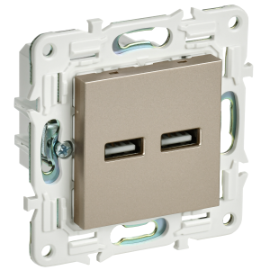 SKANDY Розетка USB A+A 3,1А SK-R15Sh шампань IEK