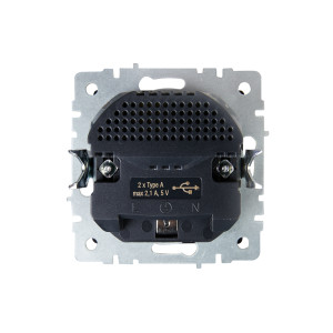 BRITE Розетка 1-местная с заземлением с защитными шторками 16А с USB AA 5В 2,1А РЮш10-1-БрТБ темная бронза IEK