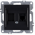 Arvia Electric, L/K Механизм, Розетка компьютерная (Rj45 Cat6), (черный)