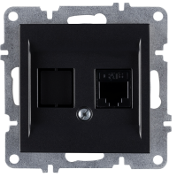 Arvia Electric, L/K Механизм, Розетка компьютерная (Rj45 Cat6), (черный)