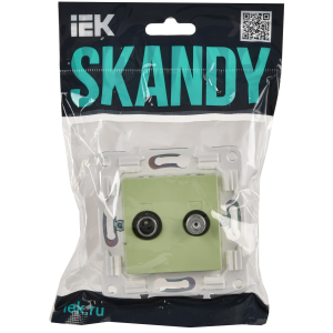 SKANDY Розетка двойная TV+SAT SK-A13G мятный IEK