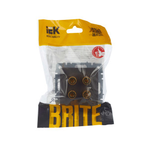 BRITE Аудиорозетка 4-местная РА10-БрТБ темная бронза IEK