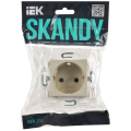 SKANDY Розетка с заземлением с защитными шторками 16А SK-R04B бежевый IEK