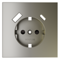Накладка для розетки с заземлением и защитными шторками, с USB A+C, S70 (шелк)