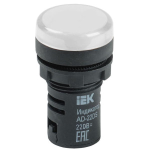Лампа светосигнальная AD22DS d22мм 230В AC бел. KARAT IEK BLS10-ADDS-230-K01