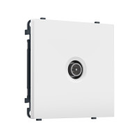 MS133005 Комплект механизма TV розетки оконечной экранированной SIGMA Белый матовый 5-1000MHz 3dB QUANT PRO (SP1330, PR199)