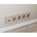 MA372005 Комплект мех-ма компьютерной розетки RJ-45 экранированной с автоматической защитной шторкой ALFA Серо-бежевый матовый QUANT AP3720, VM185 AMBRELLA VOLT