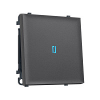 MS652020 Комплект механизма 1-кл выключателя с подсветкой 10000K SIGMA Антрацит серый 10A-250V QUANT PRO (SP6520, PR101, G17B)
