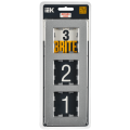 BRITE Рамка 3-местная РУ-3-1-Бр металл алюминий RE IEK
