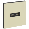 FORTE&PIANO Розетка USB A+A 3,1А FP849M металл слоновая кость IEK