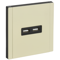FORTE&PIANO Розетка USB A+A 3,1А FP849M металл слоновая кость IEK