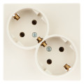 Розетка 2-м СП Simon 24 16А IP20 2х2P+E Schuko без защ. шторок механизм сл. кость Simon 2450459-031