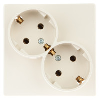 Розетка 2-м СП Simon 24 16А IP20 2х2P+E Schuko без защ. шторок механизм сл. кость Simon 2450459-031
