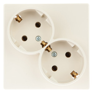 Розетка 2-м СП Simon 24 16А IP20 2х2P+E Schuko без защ. шторок механизм сл. кость Simon 2450459-031