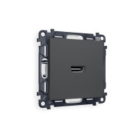 MA914010 Комплект механизма розетки HDMI 2.0 ALFA Графит мягкое касание 40V500mA 2.0GHz 5-18Gbits QUANT AP9140, VM222 AMBRELLA VOLT