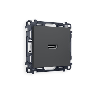 MA914010 Комплект механизма розетки HDMI 2.0 ALFA Графит мягкое касание 40V500mA 2.0GHz 5-18Gbits QUANT AP9140, VM222 AMBRELLA VOLT
