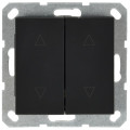 Jasmart G Черный матовый Выключатель 2-кл жалюзи, 10A 250V~ G3028PB