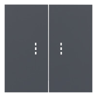 Клавиши двухклавишного выключателя с подсветкой, базальт (35612 BT)