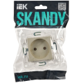 SKANDY Розетка без заземления без защитных шторок 10А SK-R02B бежевый IEK