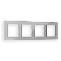 AF330404 Рамка ALFA Platos Серебро Стекло органическое 4-ая AMBRELLA VOLT