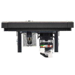 FORTE&PIANO Розетка двойная TV+RJ45 кат.5E FP636M металл шампань IEK