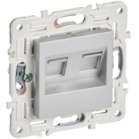 SKANDY Розетка компьютерная двойная RJ45 кат.5E SK-K03S серебряный IEK