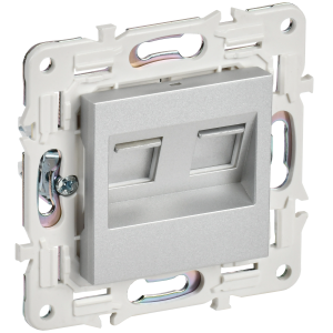 SKANDY Розетка компьютерная двойная RJ45 кат.5E SK-K03S серебряный IEK