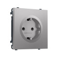 MS507010 Комплект механизма электрической розетки SIGMA Сталь матовый 50Hz 2P+E с/з с/ш 16A-250V QUANT PRO (SP5070, PR141)