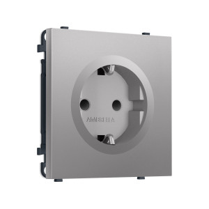 MS507010 Комплект механизма электрической розетки SIGMA Сталь матовый 50Hz 2P+E с/з с/ш 16A-250V QUANT PRO (SP5070, PR141)