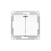 GLOSSA 2-клавишный ВЫКЛЮЧАТЕЛЬ с подсветкой, сх.5а, 10АХ, мех., быстрозажим. клем., БЕЛЫЙ GSL000153S